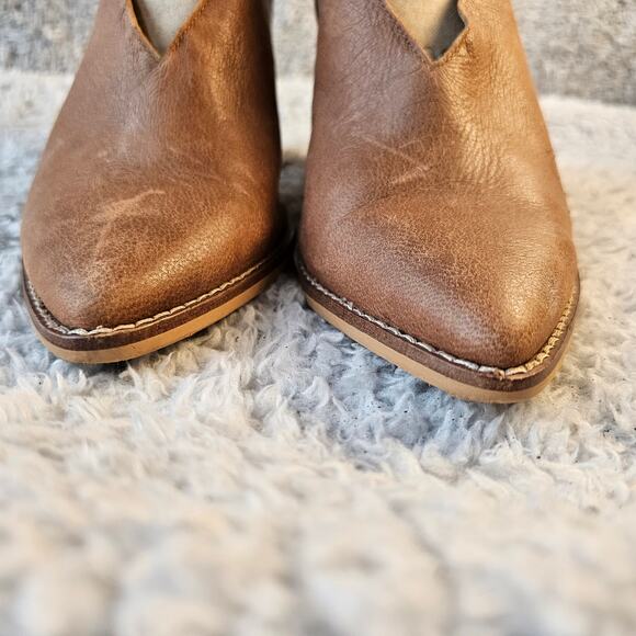 Lucky Brand Women's Aroyli Leather Slingback Pump Heels Size 9M Tan Pointed Toe - Picture 4 of 8